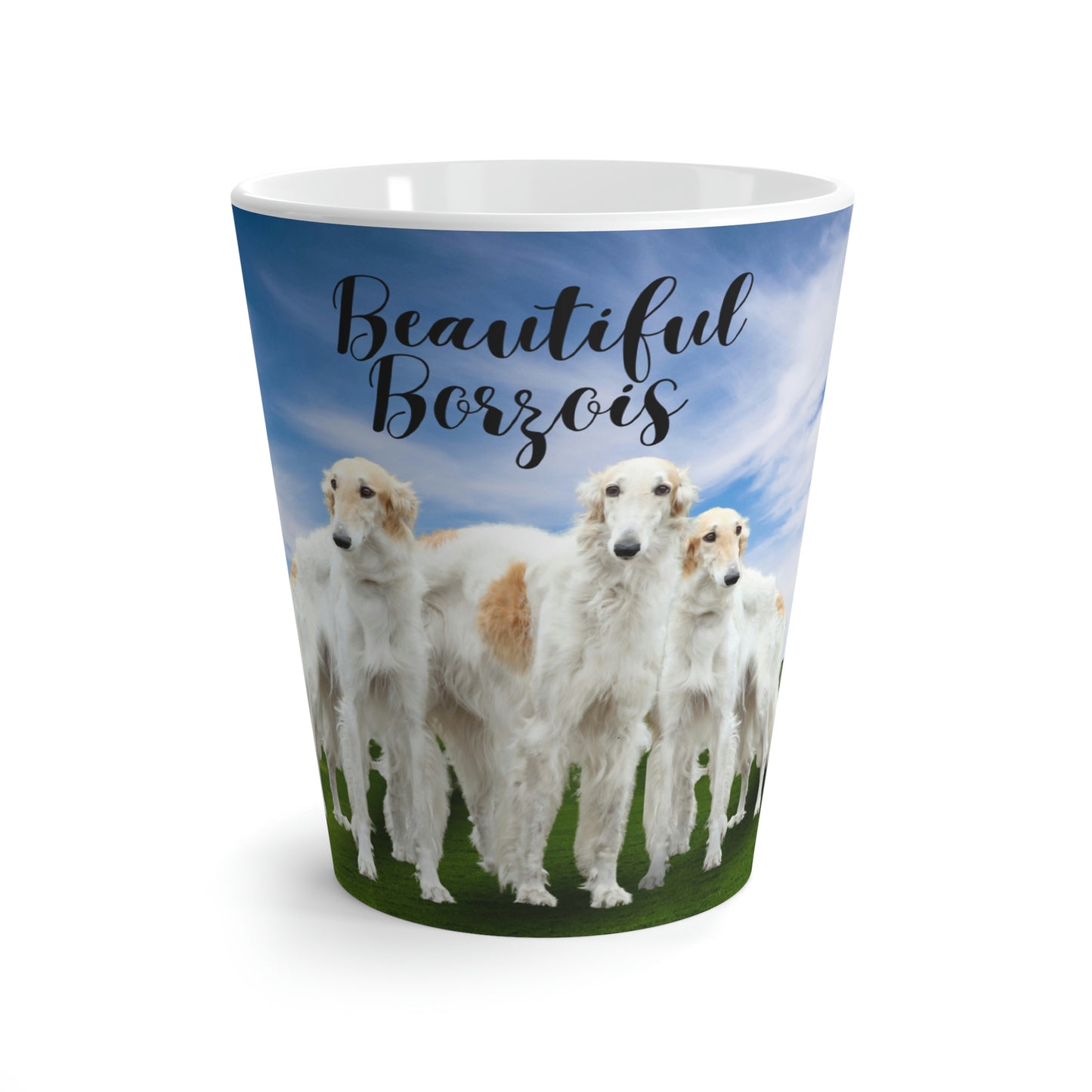 Beautiful Borzoi Mug | Borzoi Latte Mug | The Dapper Dogg