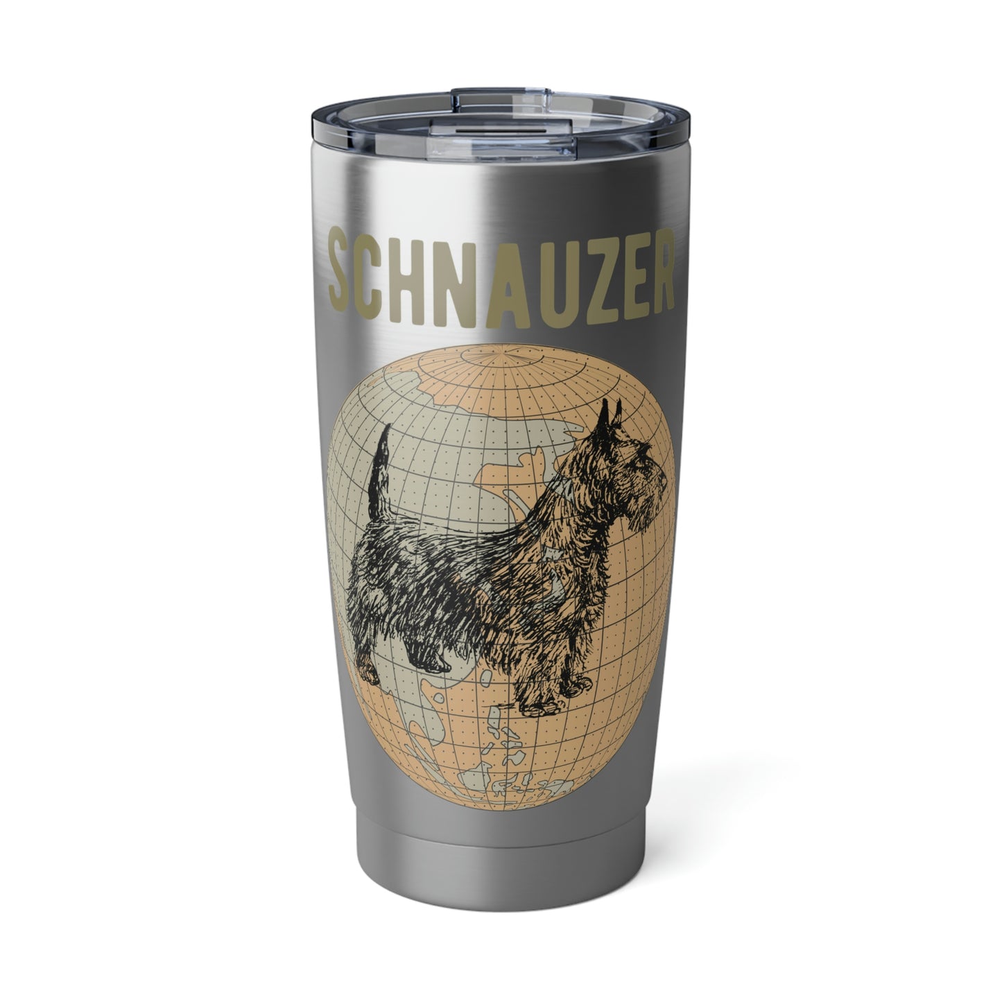 Schnauzer Tumbler, Old-World Map, 20 oz Stainless Steel