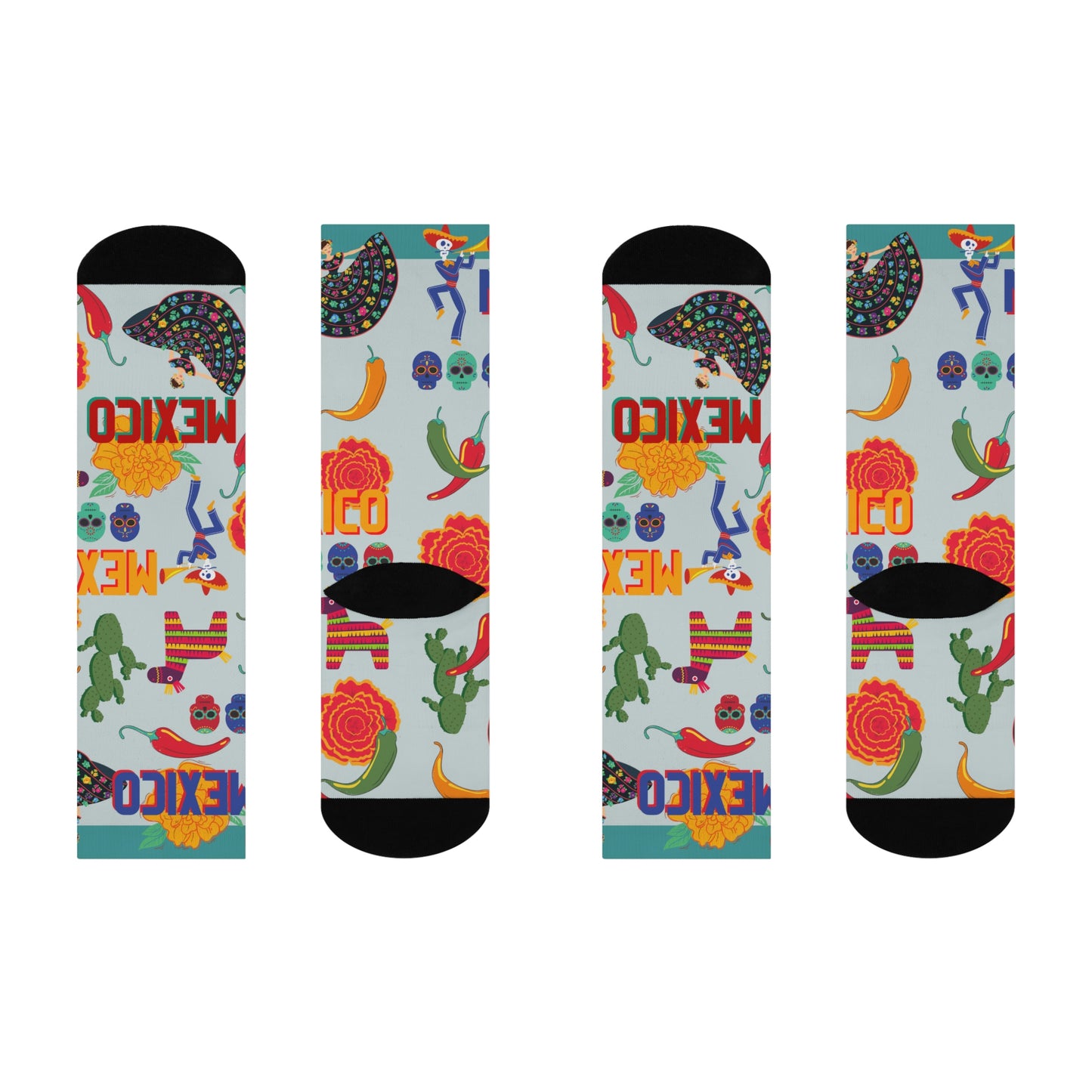 Mexico Socks Food Culture Unisex Adult Stretchy Mid Calf Original