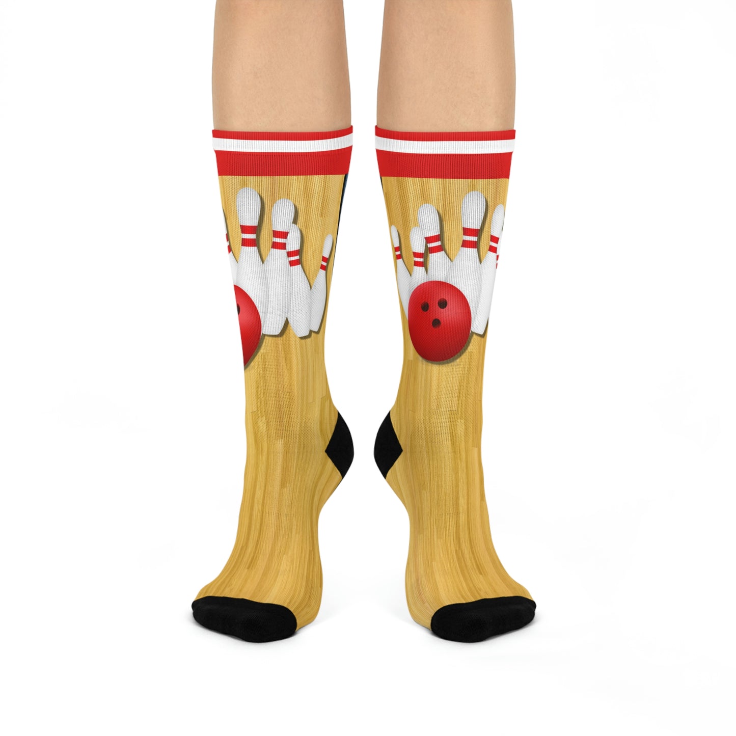 Bowling Socks Strike! Unisex Adult Stretchy Mid Calf Original