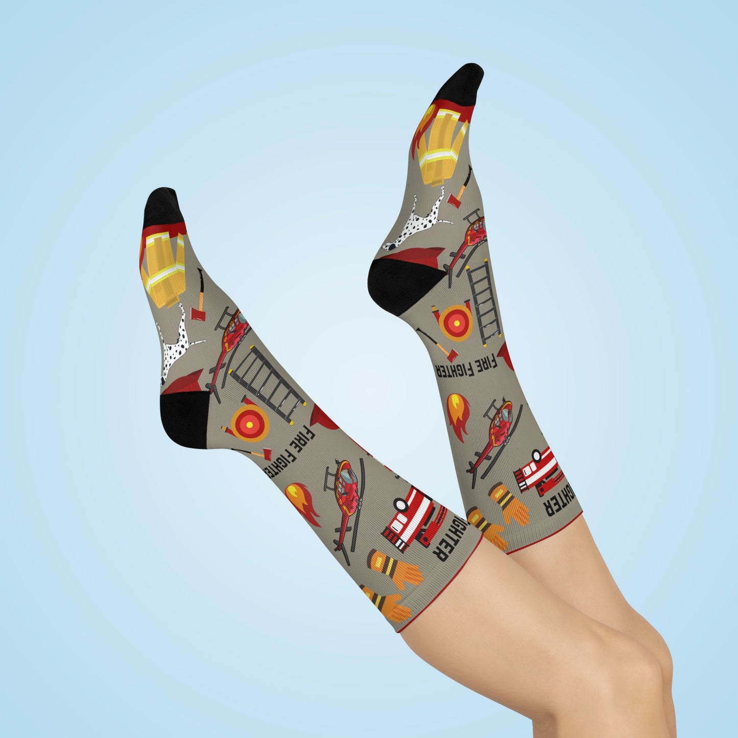 Firefighter Socks Unisex Adult Stretchy Mid Calf Original