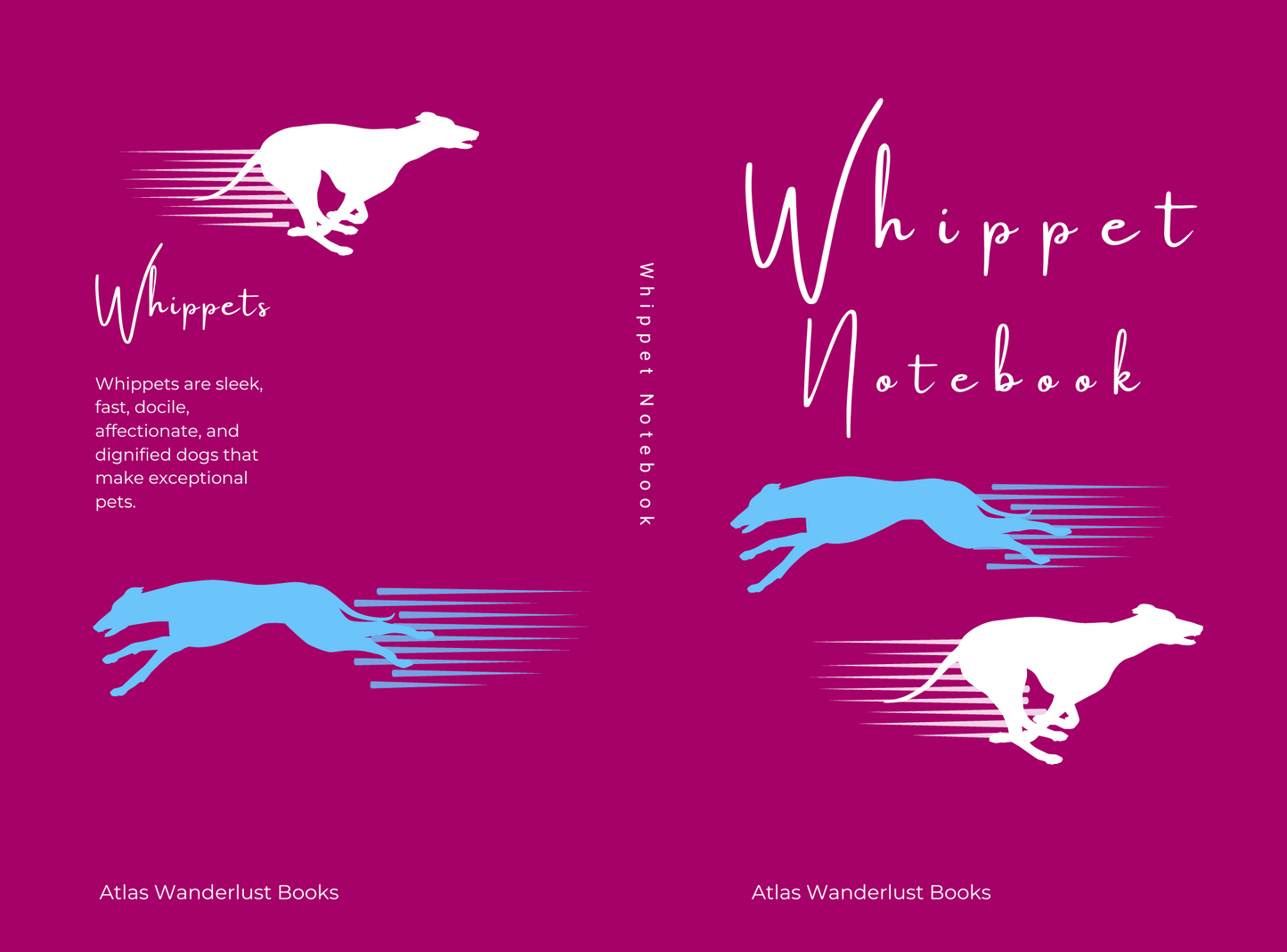 Whippet Notebook- 6x9 Paperback 120 Pages, Lined Journal, Modern - The Dapper Dogg