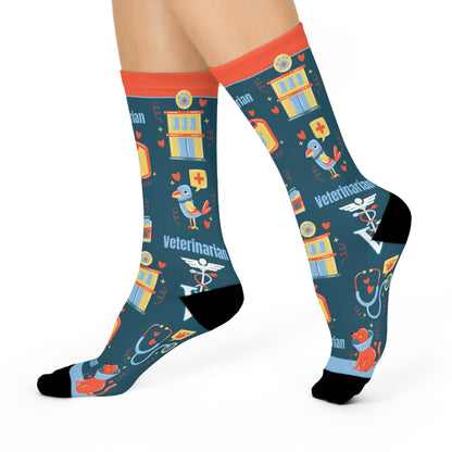 Veterinarian Socks Unisex Adult Stretchy Mid Calf Original