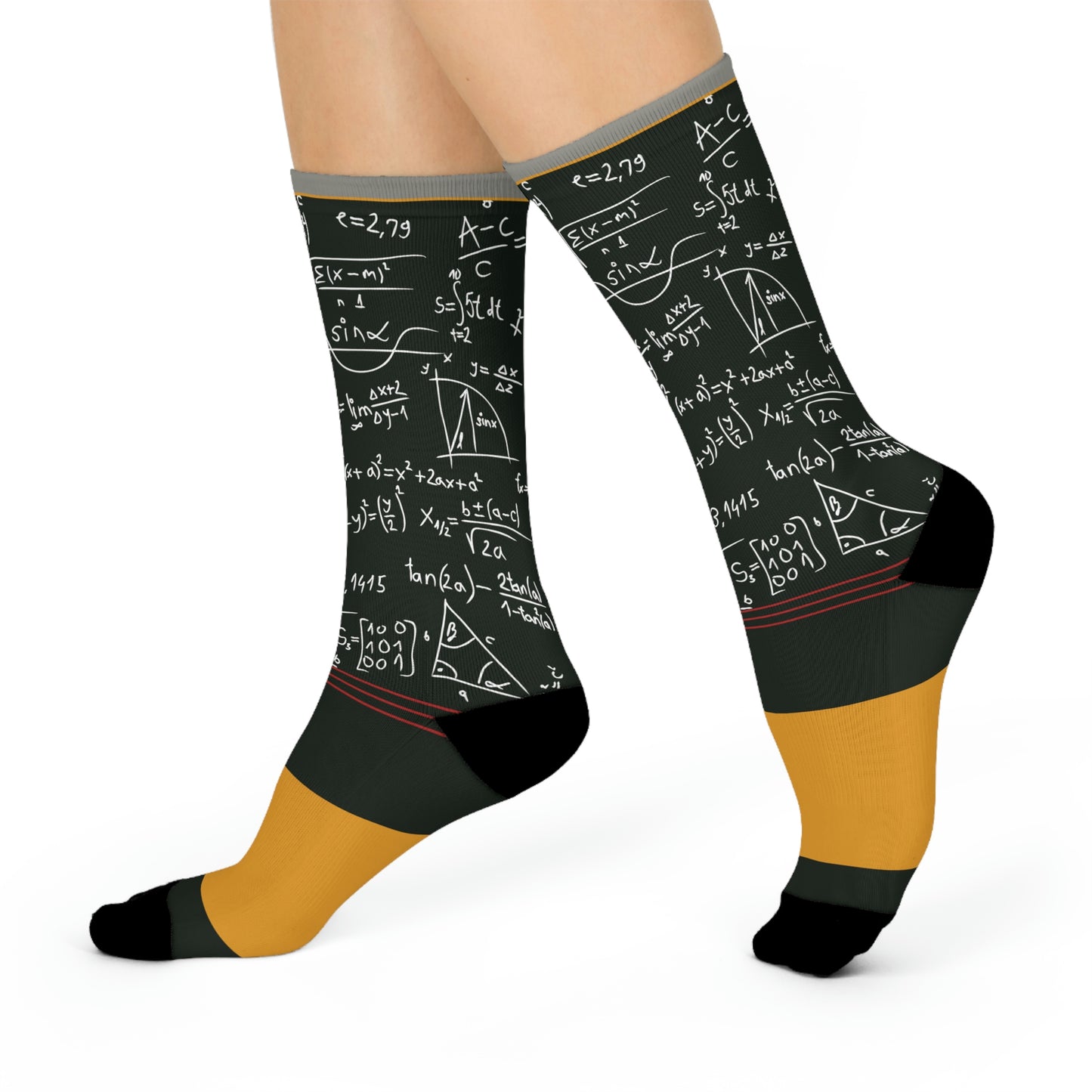 Math Teacher Socks Algebra Unisex Adult Stretchy Mid Calf Original