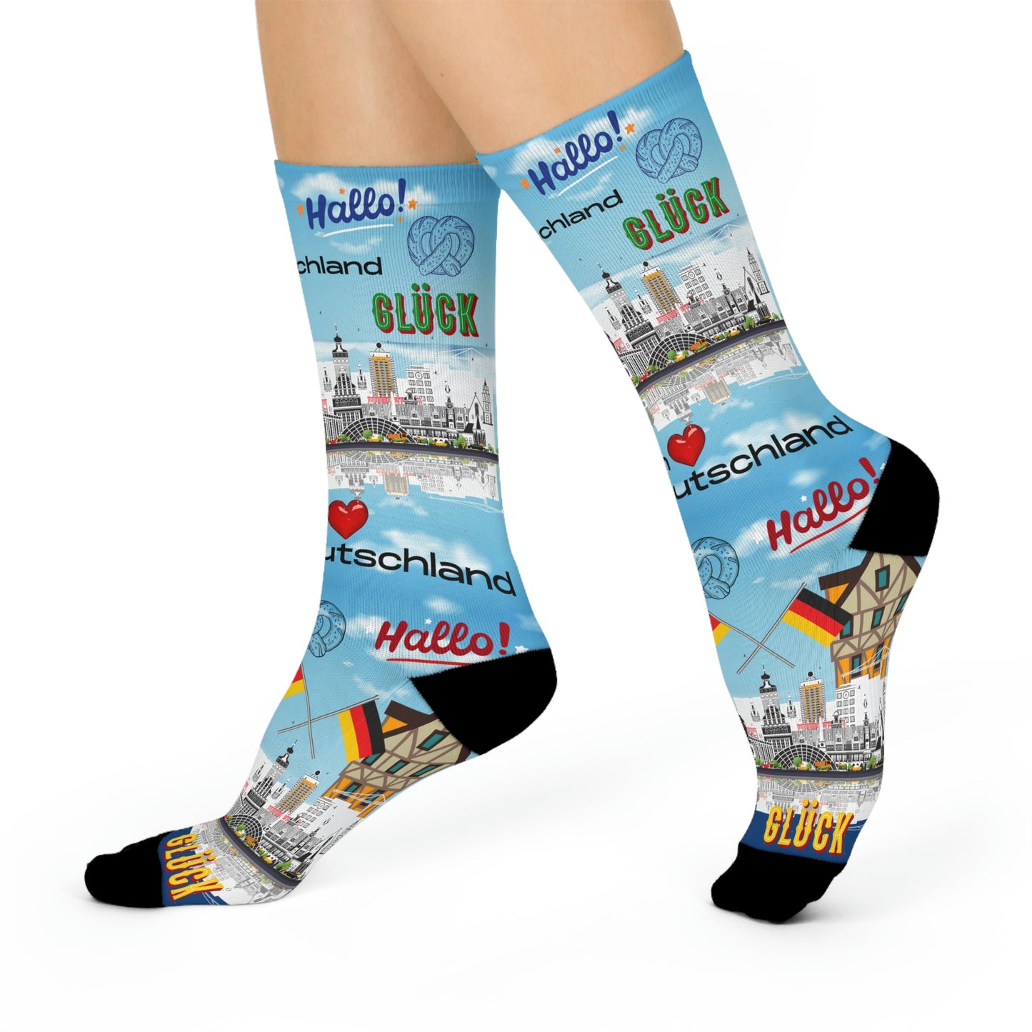 Germany Socks Ich liebe Deutschland Unisex Adult Stretchy Mid Calf Original