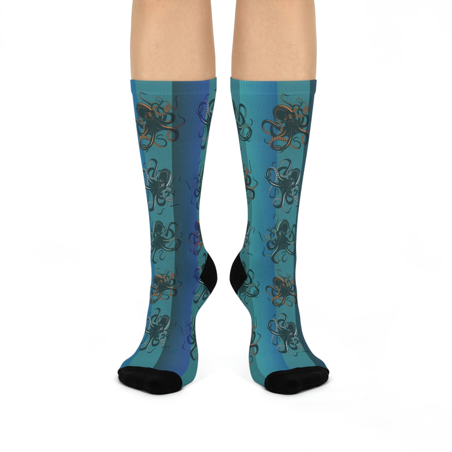 Octopus Steampunk Socks Unisex Adult Stretchy Mid Calf Original