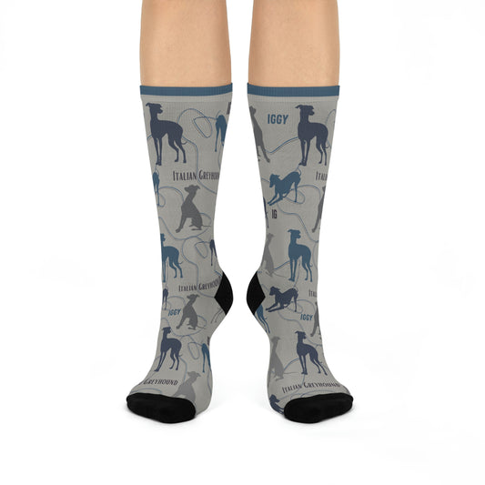 Italian Greyhound Crew Socks, Original, Trendy, IG, Iggy Men's Women's - The Dapper Dogg