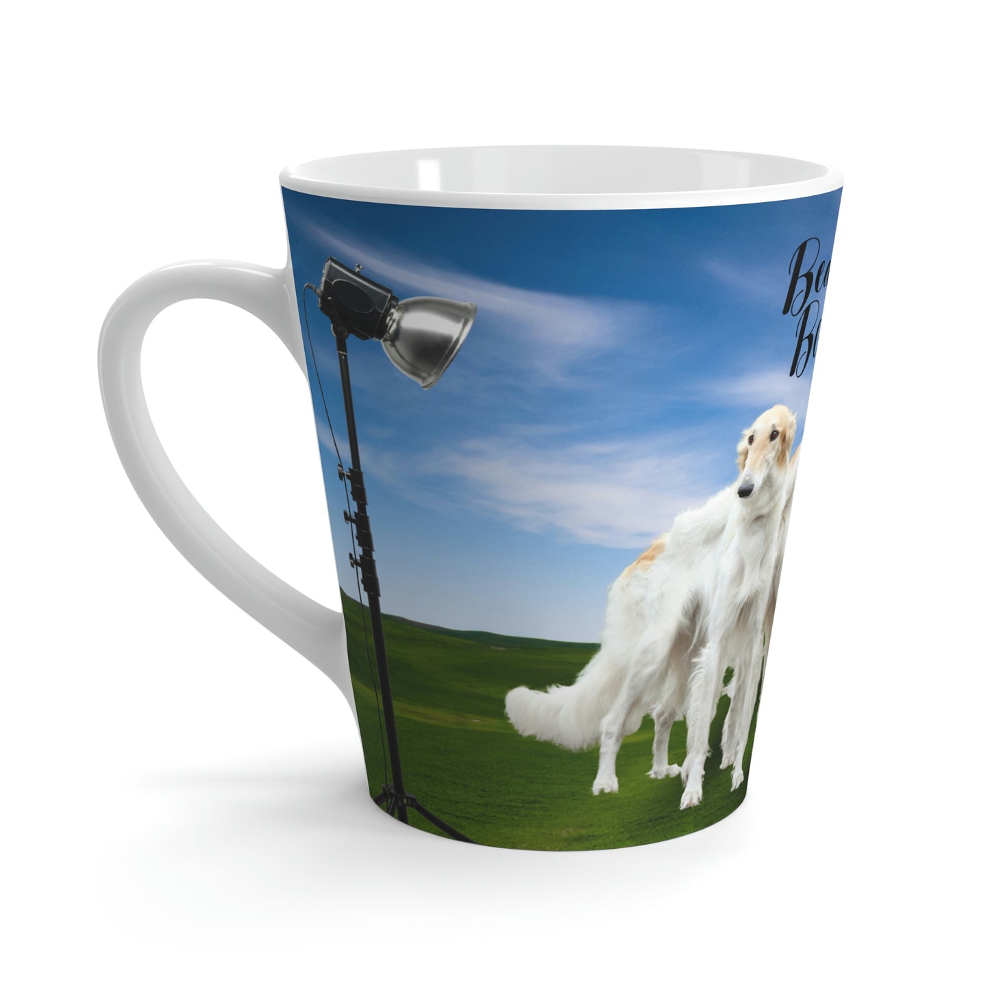 Beautiful Borzoi Mug | Borzoi Latte Mug | The Dapper Dogg