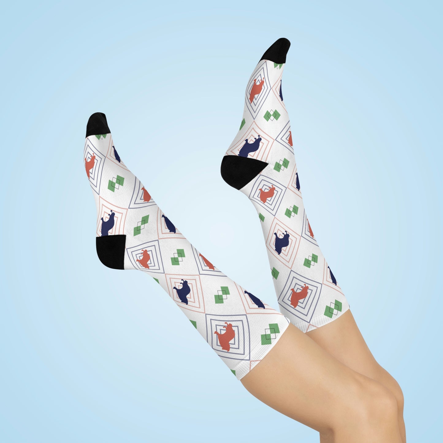 Border Collie Socks Unisex Adult Stretchy Mid Calf Original