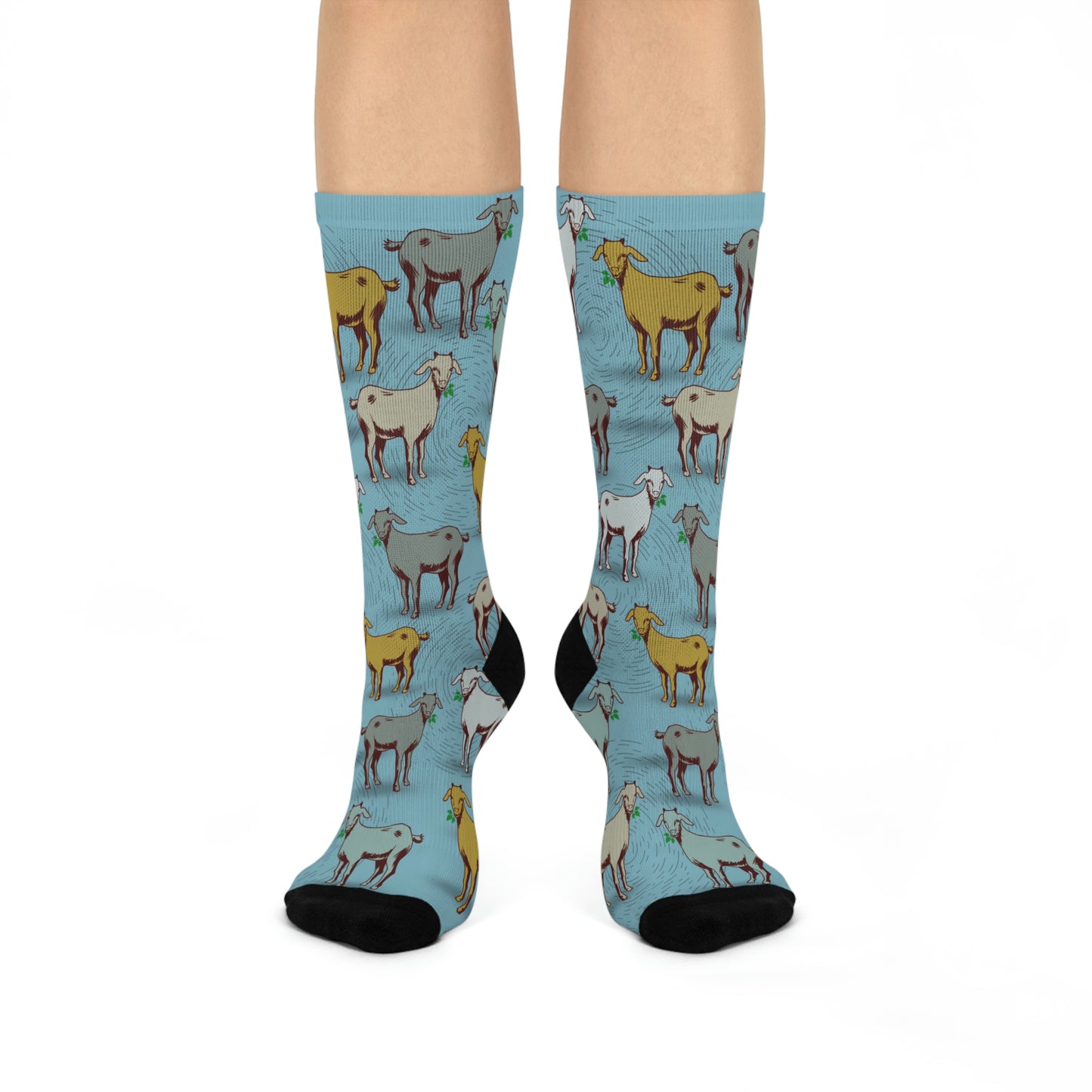 Goat Socks Retro Unisex Adult Stretchy Mid Calf Original